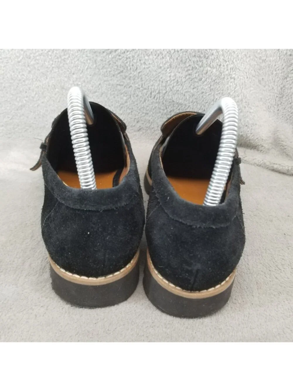 Franco Sarto Shoes Womens Size 7 Darius Black Suede Pointed Toe Loafers *Read*